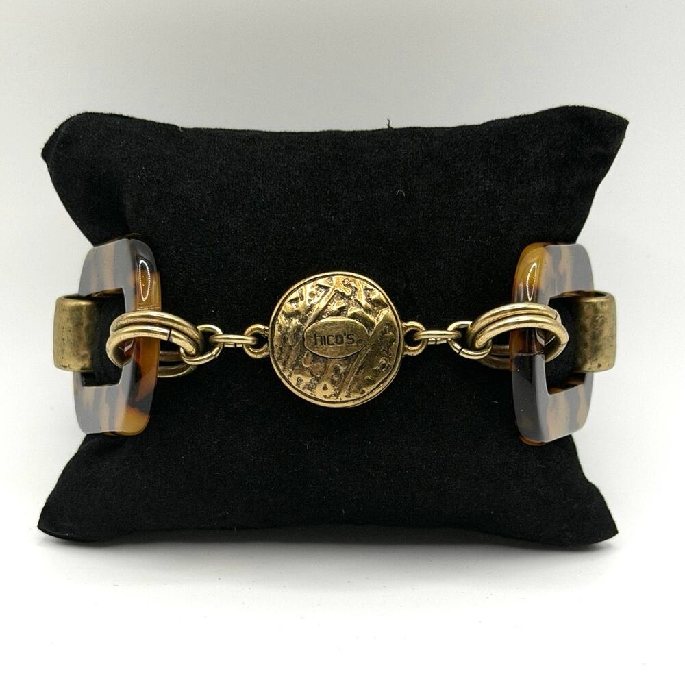 🤎 Chico’s Tortoise Shell - Large Link Bracelet - Picture 3 of 6